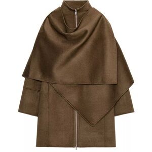 ZW COLLECTION WOOL BLEND CAPE COAT M NWT NO SCARF CAME WHEN I ORDERED